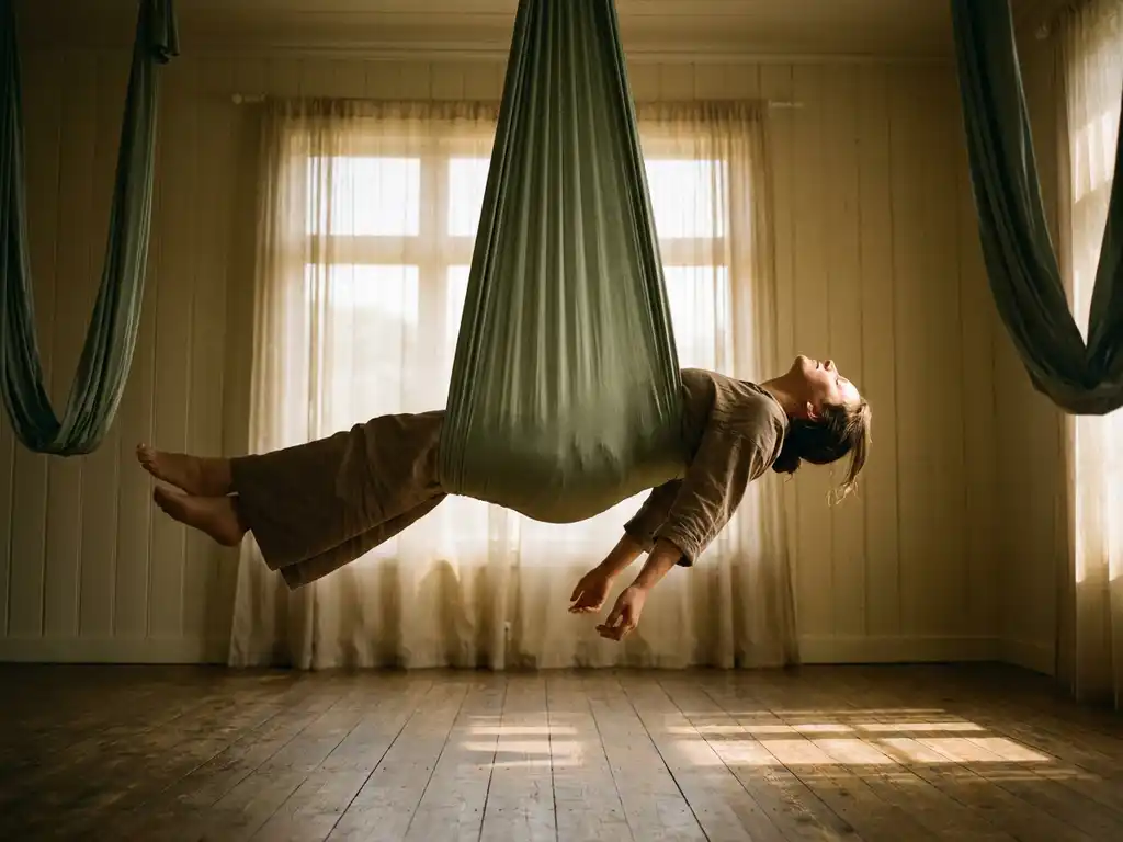 Je bekijkt nu Helpt aerial yoga bij rugpijn?