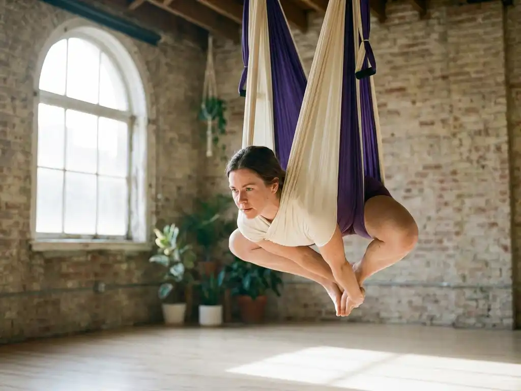 Je bekijkt nu Waarom is aerial yoga zo moeilijk?