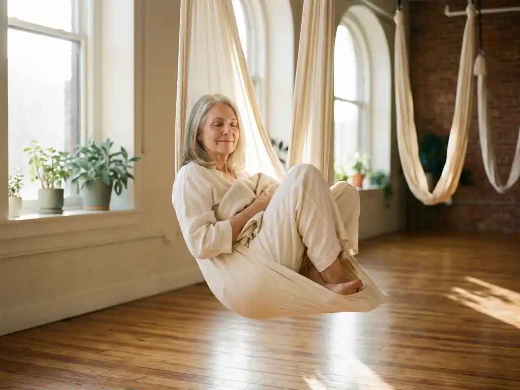 Je bekijkt nu Is aerial yoga geschikt voor senioren?